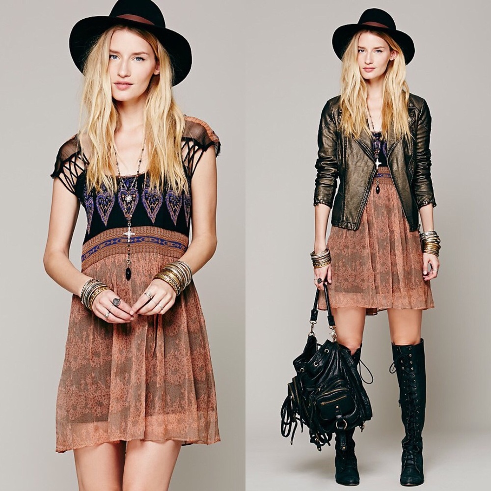 Free People Flaming Hearts Dress sz. S